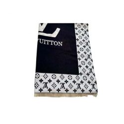 Louis Vuitton Cashmere Scarf Monogram Black