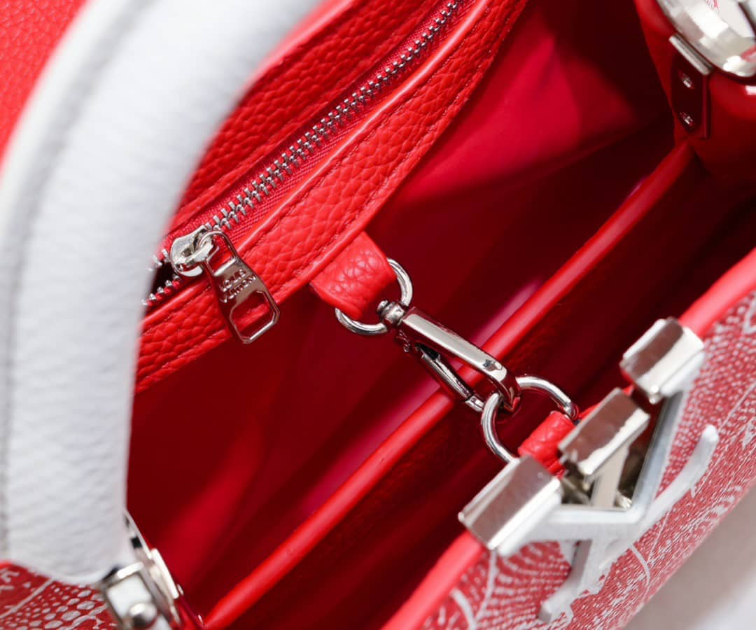 Louis Vuitton X Yayoi Kusama Flower Capucines Bb Bags Red And White M21704 - Image 8