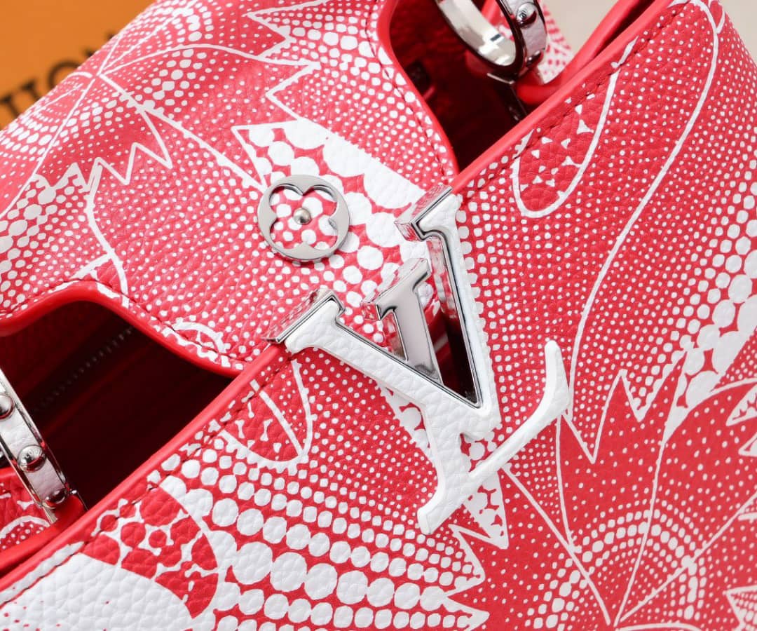 Louis Vuitton X Yayoi Kusama Flower Capucines Bb Bags Red And White M21704 - Image 7