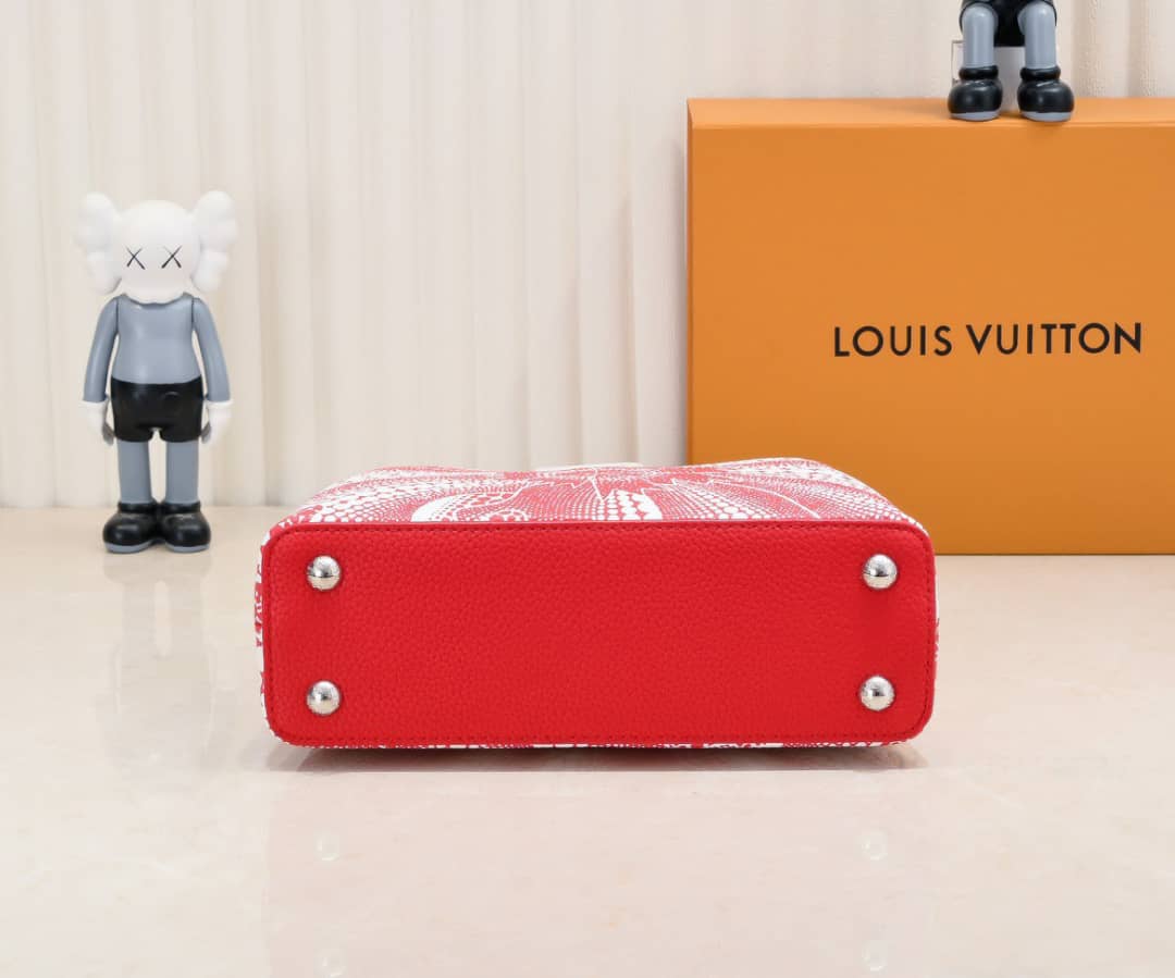 Louis Vuitton X Yayoi Kusama Flower Capucines Bb Bags Red And White M21704 - Image 6