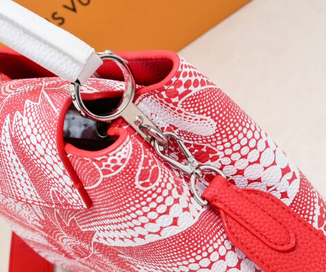 Louis Vuitton X Yayoi Kusama Flower Capucines Bb Bags Red And White M21704 - Image 5