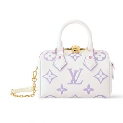 Louis Vuitton Speedy Bandouliere 20 White And Pale Lavender 20Cm