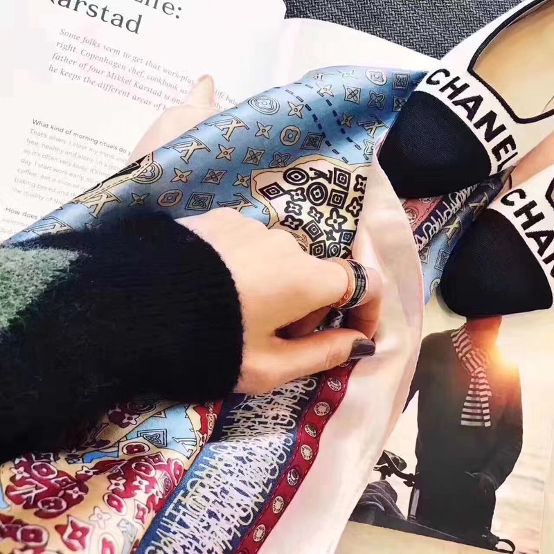 Louis Vuitton Carre Monogram World Map Scarf Blue 180Cm - Image 8