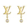 Louis Vuitton Gold And Diamond Earrings Q96495