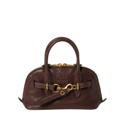 Miu Miu Aventure Nappa Leather Top-Handle Bag Briarwood