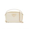Prada Patent Leather Mini Pouch White 18Cm 1Nr025 069 F0304
