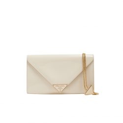 Prada Patent Leather Mini Bag White 20Cm 1Bp051 069 F0304 V 5To