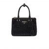 Prada Galleria Satin Mini Bag With Crystals Black 23Cm 1Ba906 2Awl F0002 V Eoy