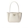 Prada Leather Mini Tote Bag White 25Cm 1Bg539 2Cys F0Pg7 V Ovo