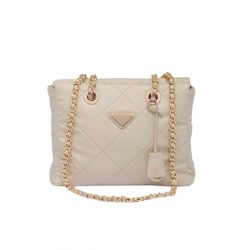 Prada Re Edition 1995 Cha?Ne Re Nylon Tote Bag Beige 27Cm 1Bg468 2Aos F0F24 V Coo