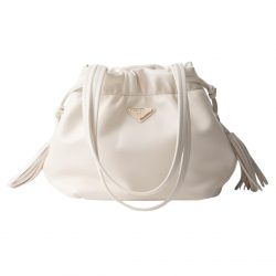 Prada Nappa Leather Shoulder Bag White 23Cm 1Bg541 2Dx8 F0009 V Ooo