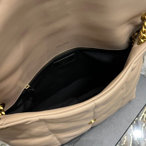 Saint Laurent Puffer Medium Chain Bag In Quilted Lambskin Beige - Image 2