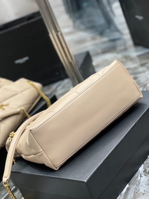 Saint Laurent Puffer Medium Chain Bag In Quilted Lambskin Beige - Image 7
