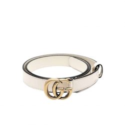 Gucci Women's Marmont Double G Buckle Belt 409417 Ap00T 9022
