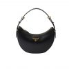 Prada Arque Leather Shoulder Bag Black 23Cm 1Bc194 Ask F0002 V Ooo