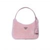 Prada Re Edition 2000 Bag In Shearling Pink 23Cm