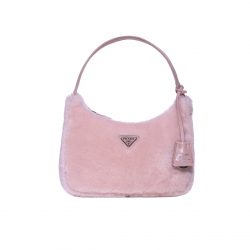 Prada Re Edition 2000 Bag In Shearling Pink 23Cm