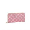 Louis Vuitton Monogram Jacquard Denim Zippy Wallet Pink 20Cm M81182