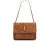 Saint Laurent Niki Baby Chain Bag In Suede Brown 6237483