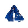 Hermes Silk Scarf Art Nouveau Pattern Dark Blue 90Cm