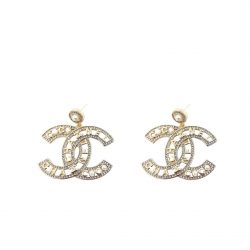 Chanel Cc Gold Earrings