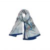 Hermes Silk Scarf Art Nouveau Pattern Light Blue 90Cm
