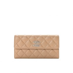 Chanel Long Flap Wallet Beige Ap0955