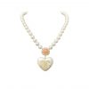 Chanel Cc Heart Pearl Necklace