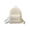 Gucci Gg Embossed Leather Backpack White 26Cm