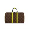 Louis Vuitton Keepall Bandouliere 50 Brown And Chartreuse Macassar Canvas M45866