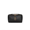 Saint Laurent Gaby Vanity Case In Quilted Lambskin Black 24Cm 7531711El071000