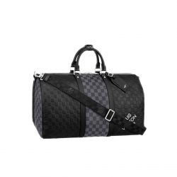 Louis Vuitton Keepall 50 Black Graphite N40443