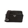 Prada Triangle Logo Re-Nylon And Saffiano Leather Black 2Vh0482Dmhf0002Vooo