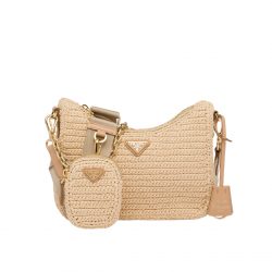 Prada Re-Edition 2005 Raffia Bag Tan 1Bh2042A2Tf0018Vv9L
