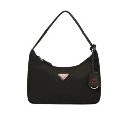 Prada Mini Re-Edition 2005 Re-Nylon Black With Red Logo