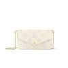 Louis Vuitton Pochette Felicie Bag In Latte And Bubble Tea 22Cm