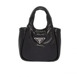 Prada Padded Soft Leather Bag Geranium Black 19Cm 1Ba359 2Dyi F0002 V Ovo
