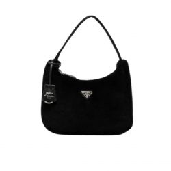 Prada Re Edition 2000 Bag In Shearling Black 23Cm