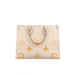 Louis Vuitton On The Go Mm Monogram Empreinte Leather White M45717