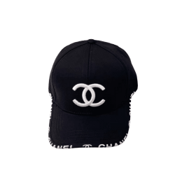 Chanel Cc Cotton Baseball Cap Black