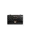 Chanel Medium Flap Bag Black 25Cm A01112 Y01295 94305