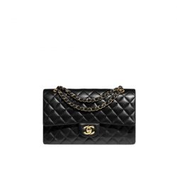 Chanel Medium Flap Bag Black 25Cm A01112 Y01295 94305