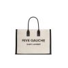 Saint Laurent Rive Gauche Tote Bag Grege And Black 48Cm