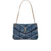 Saint Laurent Puffer Medium In Suede And Denim 30Cm 5774752Pt674575