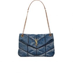 Saint Laurent Puffer Medium In Suede And Denim 30Cm 5774752Pt674575