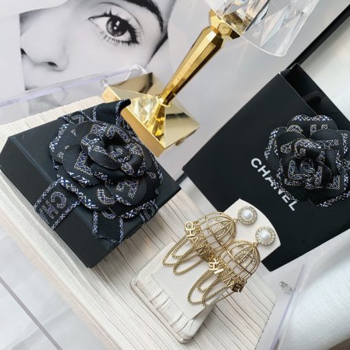 Chanel Birdcage Brooch Golden Earrings - Image 3