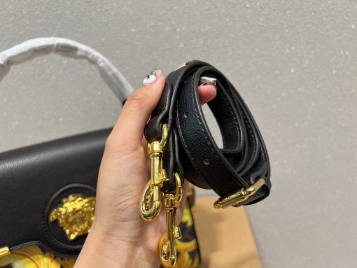 Versace X Fendi Fendace La Medusa Medium Handbag Black - Image 4