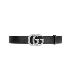 Gucci Mamon Gg Silver Logo Belt 4Cm