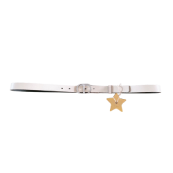 Dior 30 Montaigne Reversible Belt White With Silver Metal 2Cm