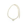 Chanel Logo Cc Necklace In Gold Metal And Silver Resin